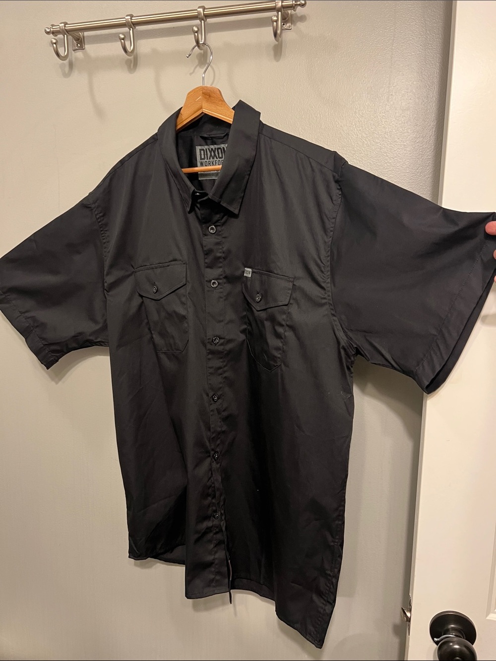 DIXXON Men’s XXXL Black Short-Sleeve Button-Up Workshirt - Picture 6 of 6
